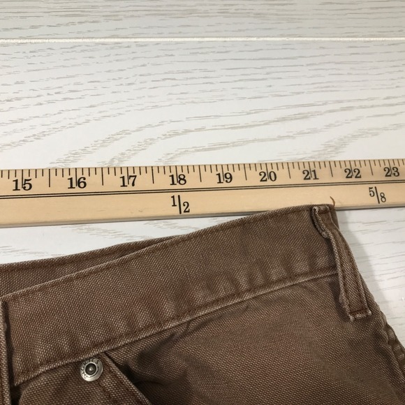 Vintage Dickies Carpenter Jeans 42x32 Brown Canvas Cotton Baggy Hip Hop Skater - Picture 4 of 13